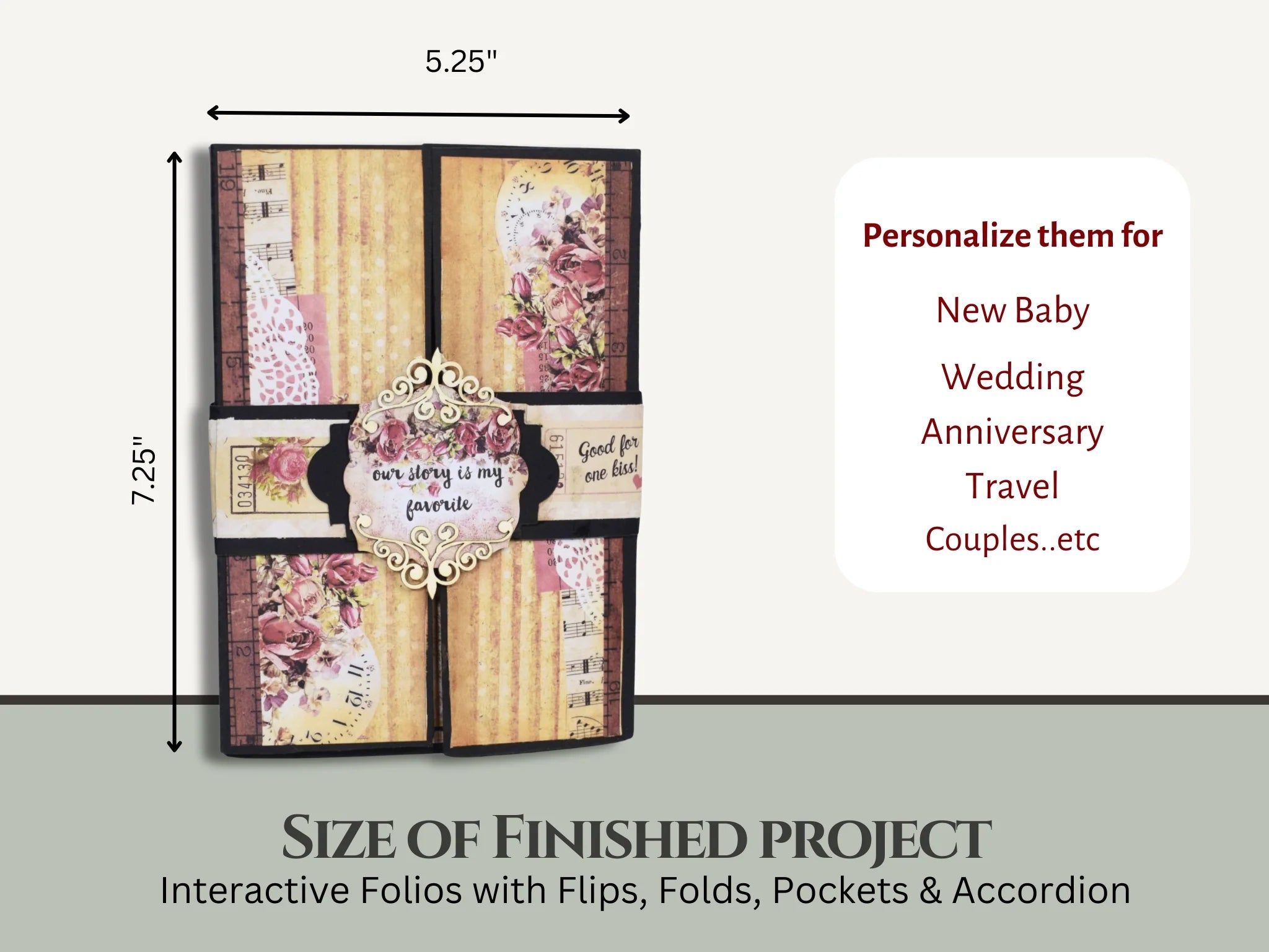 Easy Albums Collection Flip Flap Gatefold Scrapbook Kit by CrafTreat - Set of 2 Albums