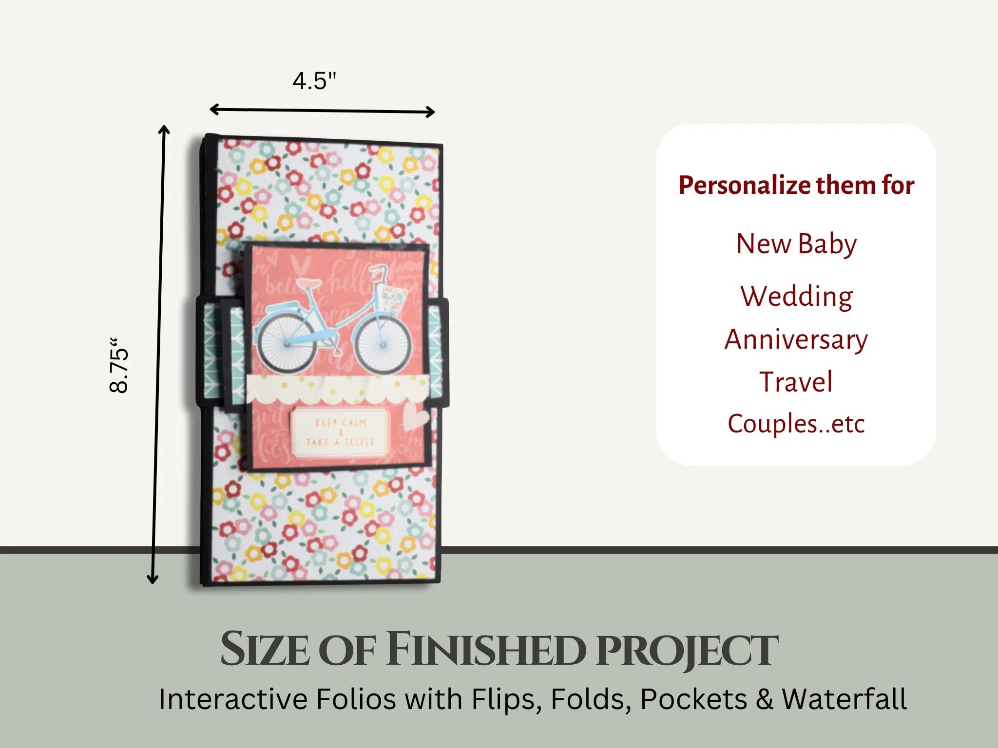 Easy Albums Collection Flag Folio Scrapbook Kit by CrafTreat - Set of 2 Albums