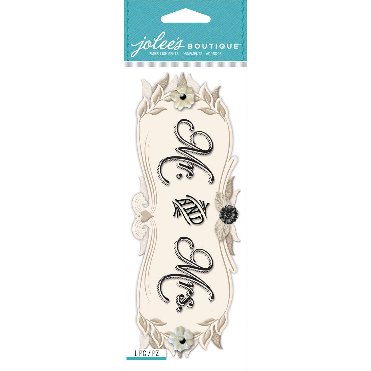 Title Waves Collection Jolee's Boutique Mr. & Mrs. Scrapbook Embellishment by EK Success