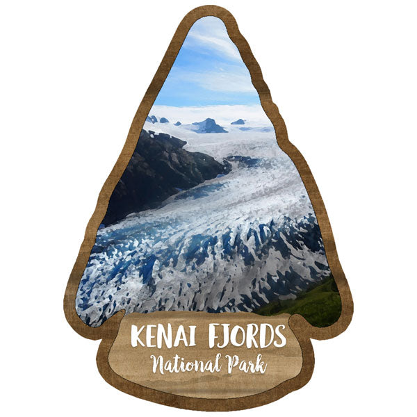 National Park Collection Kenai Fjords National Park Arrowhead 3x5 Scrapbook Embellishment by Scrapbook Customs