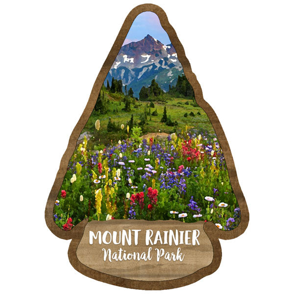 National Park Collection Mount Rainier National Park Arrowhead 3x5 Scrapbook Embellishment by Scrapbook Customs