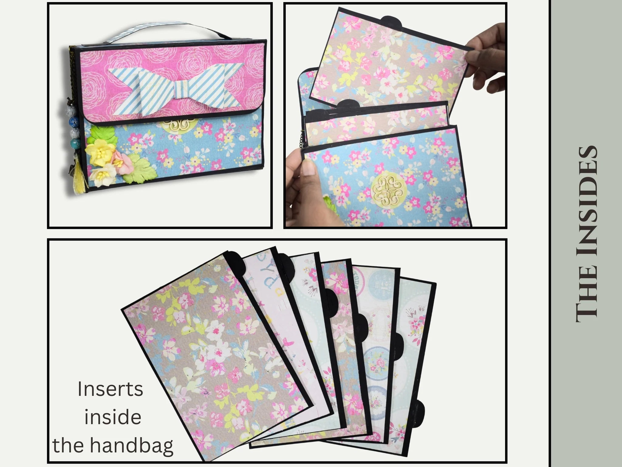 Easy Albums Collection Frame Accordion Inserts Handbag Scrapbook Kit by CrafTreat - Set of 2 Albums