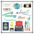 Travel Memories Collection 12 x 12 Scrapbook Sticker Sheet by Scrapbook Customs