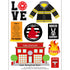 Occupation Collection Firefighter 6x8 Double-Sided Scrapbook Sticker Sheet by Scrapbook Customs