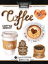 Coffee Collection Love Coffee 6 x 8 Scrapbook Sticker by Scrapbook Customs