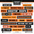 Word Bits Collection Basketball 6x6 Scrapbook Sticker Sheet by Scrapbook Customs