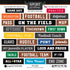 Word Bits Collection Football 6x6 Scrapbook Sticker Sheet by Scrapbook Customs