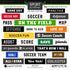 Word Bits Collection Soccer 6x6 Scrapbook Sticker Sheet by Scrapbook Customs