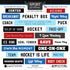 Word Bits Collection Hockey 6x6 Scrapbook Sticker Sheet by Scrapbook Customs
