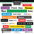 Word Bits Collection Field Day 6x6 Scrapbook Sticker Sheet by Scrapbook Customs