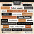 Word Bits Collection Music 6x6 Scrapbook Sticker Sheet by Scrapbook Customs