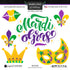 Mardi Gras Collection Mardi Gras 6x6 Scrapbook Sticker Sheet by Scrapbook Customs