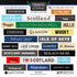 Word Bits Collection Scotland 6x6 Scrapbook Sticker Sheet by Scrapbook Customs