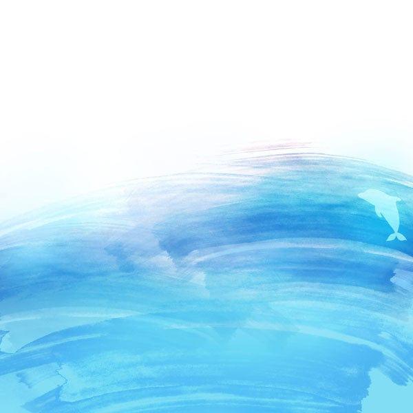 Watercolor Collection Dolphin Discovery 12 x 12 Double-Sided Scrapbook Paper by Scrapbook Customs - Scrapbook Supply Companies