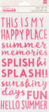 Thickers Collection 6 x 12 Fun In The Sun Summer Phrases Scrapbook Stickers by American Crafts - 2 Sheets