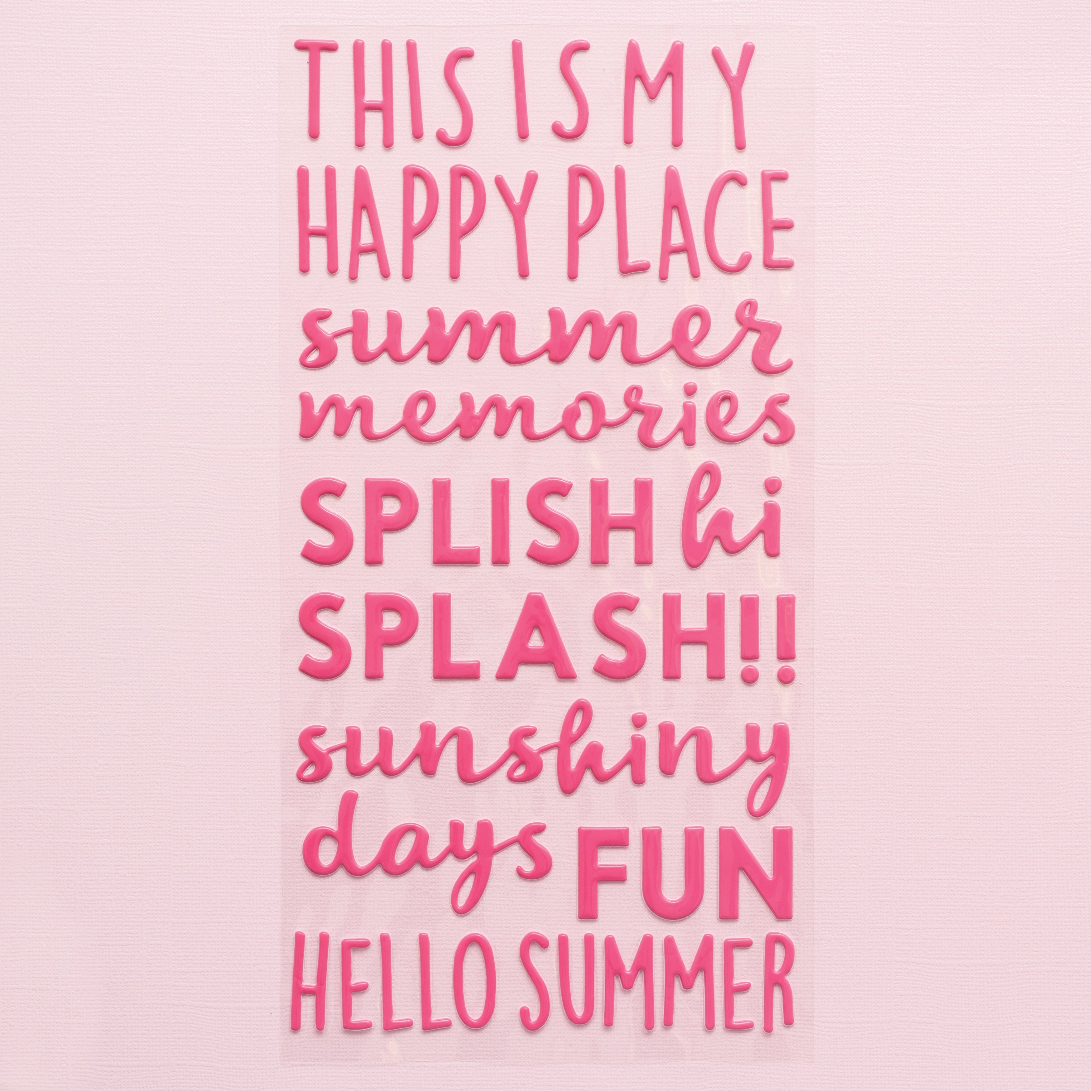 Thickers Collection 6 x 12 Fun In The Sun Summer Phrases Scrapbook Stickers by American Crafts - 2 Sheets
