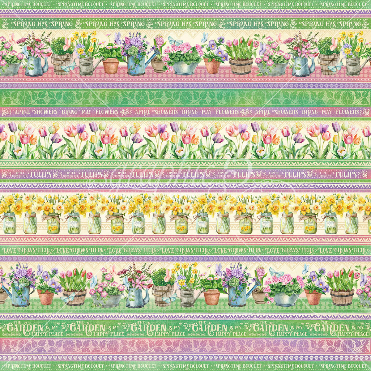 Grow With Love Collection Garden Club 12 x 12 Double-Sided Scrapbook Paper by Graphic 45