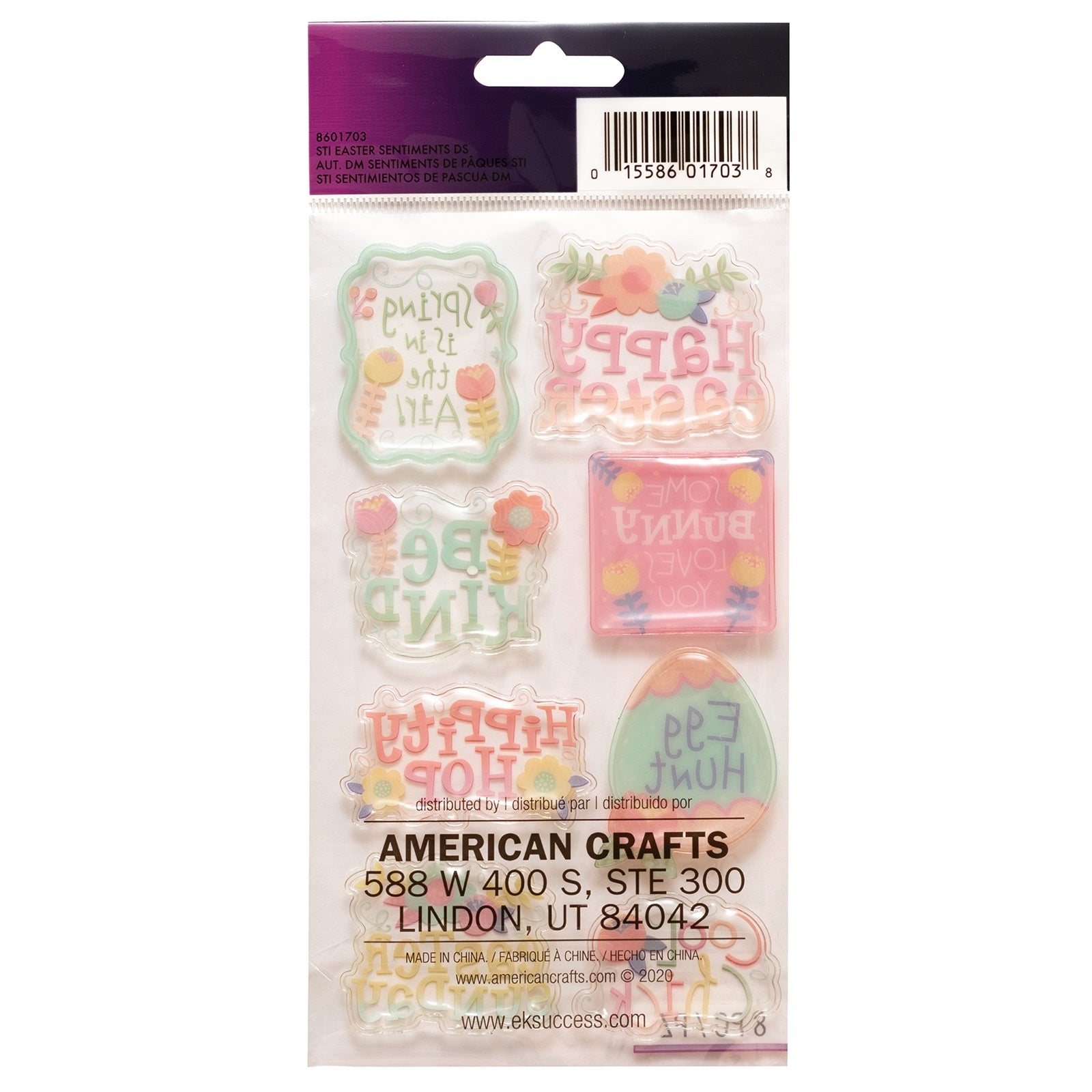 Easter Collection Easter Bubble Sentiments 4 x 7 Dimensional Scrapbook Sticker Sheet by Sticko