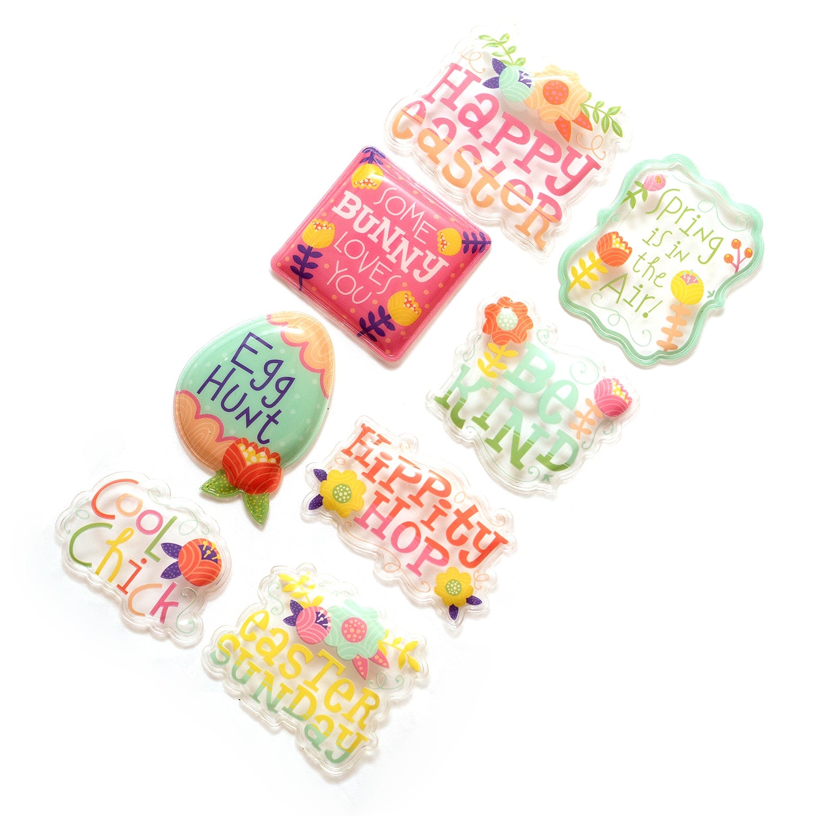 Easter Collection Easter Bubble Sentiments 4 x 7 Dimensional Scrapbook Sticker Sheet by Sticko