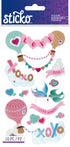 Valentine Collection Love 4 x 7 Glitter Scrapbook Sticker Sheet by Sticko