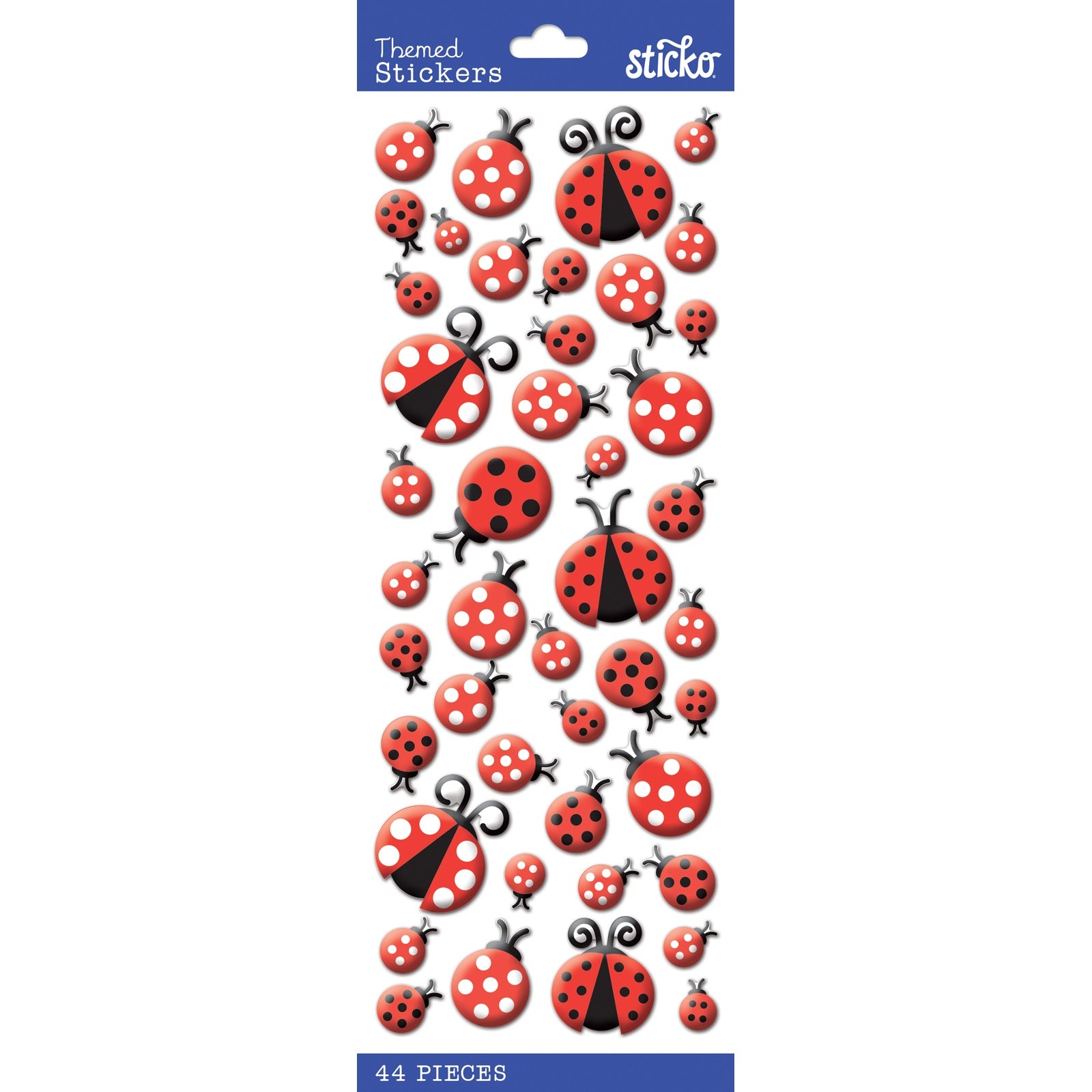 Ladybug Collection Ladybug Classic 3 x 8 Dimensional Scrapbook Sticker Sheet by Sticko