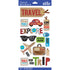 Travel Collection Happy Traveling 4 x 7 Scrapbook Sticker Sheet by Sticko