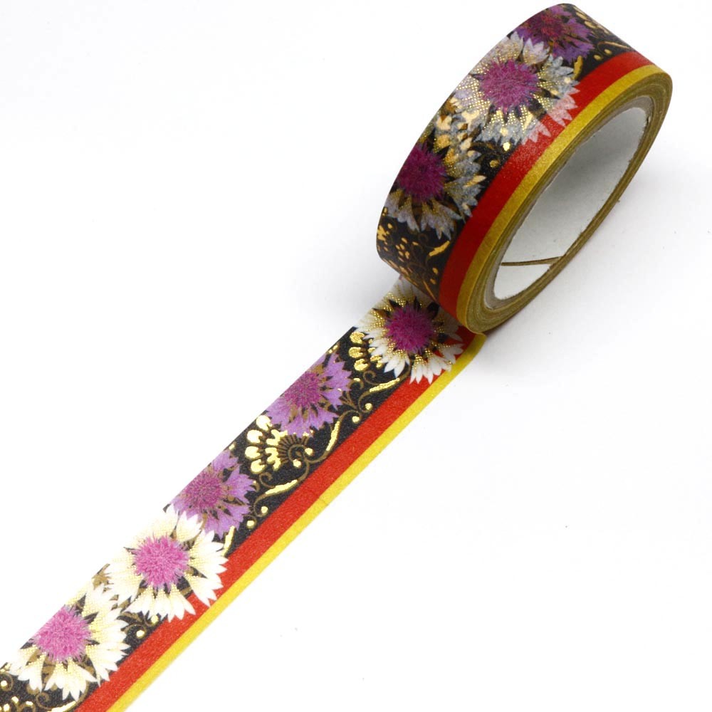 World Travel Collection  Germany Cyanus Gold Foil Decorative Washi Tape - 15mm x 7m