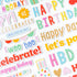 Thickers Collection 6 x 12 Birthday Phrases Scrapbook Stickers by American Crafts - 2 Sheets