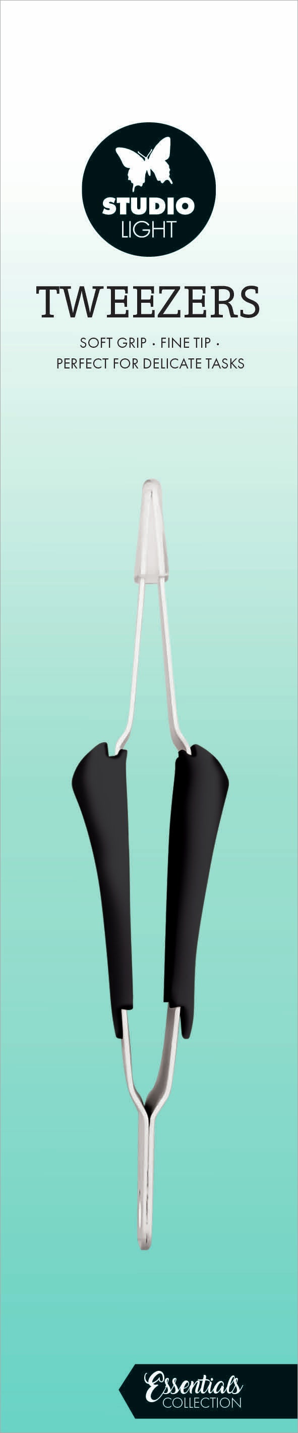 Soft Grip, Fine Tip Precision Tweezers by Studio Light - 5"