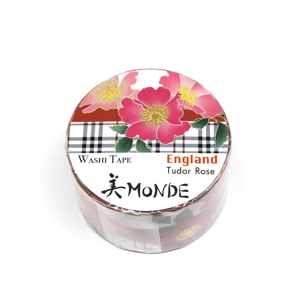 World Travel Collection  England Tudo Rose Gold Foil Decorative Washi Tape - 25mm x 5mm