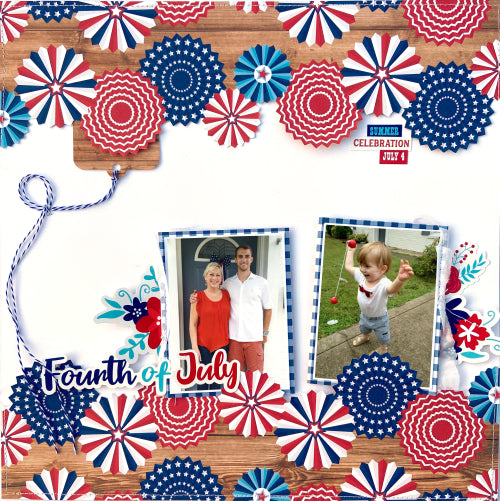 America Collection Celebrate Fireworks 12 x 12 Double-Sided Scrapbook Paper by Echo Park Paper