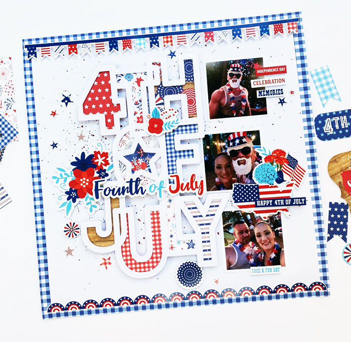 America Collection Liberty Floral 12 x 12 Double-Sided Scrapbook Paper by Echo Park Paper