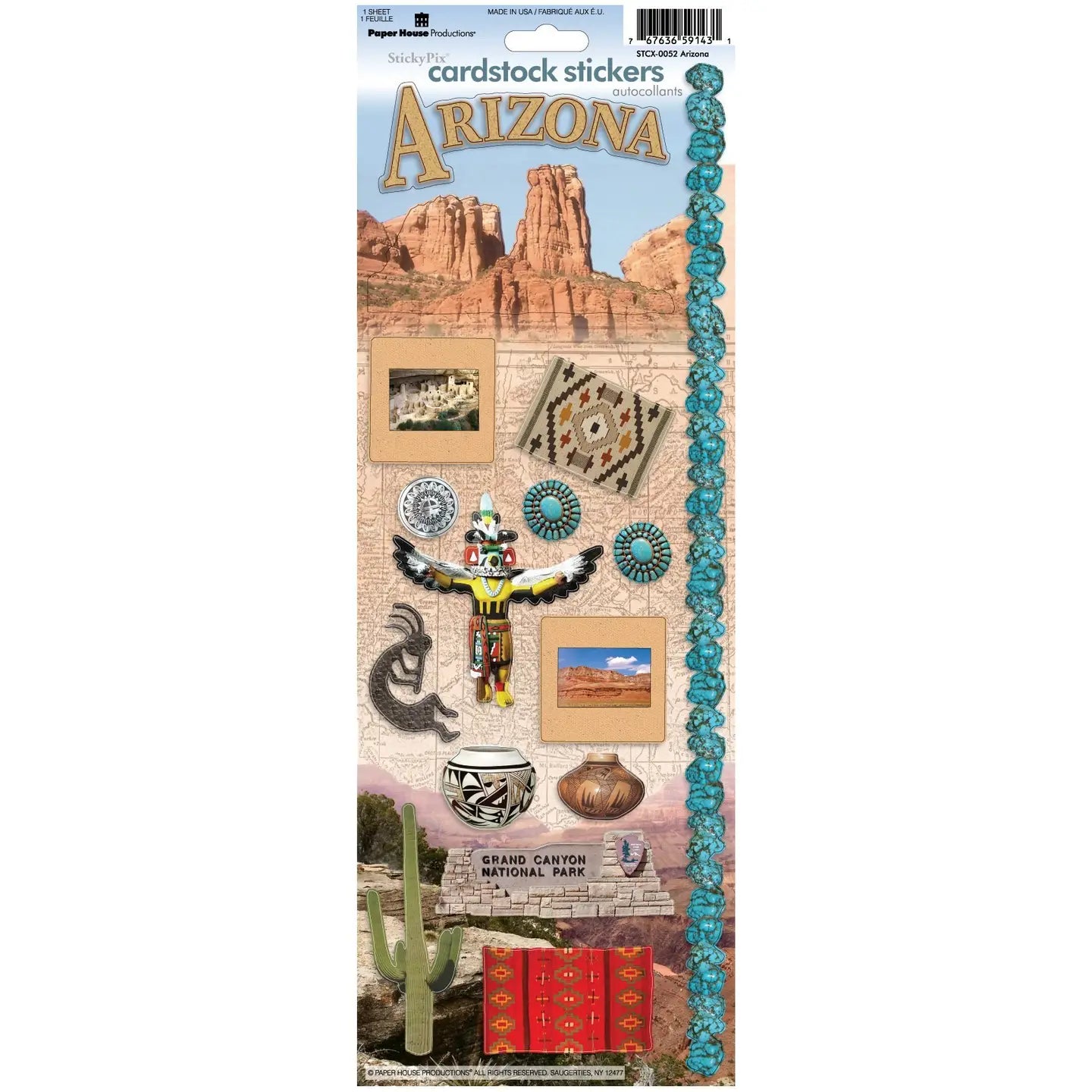 Arizona Collection  4.5 x 13 Cardstock Sticker by Paper House Productions