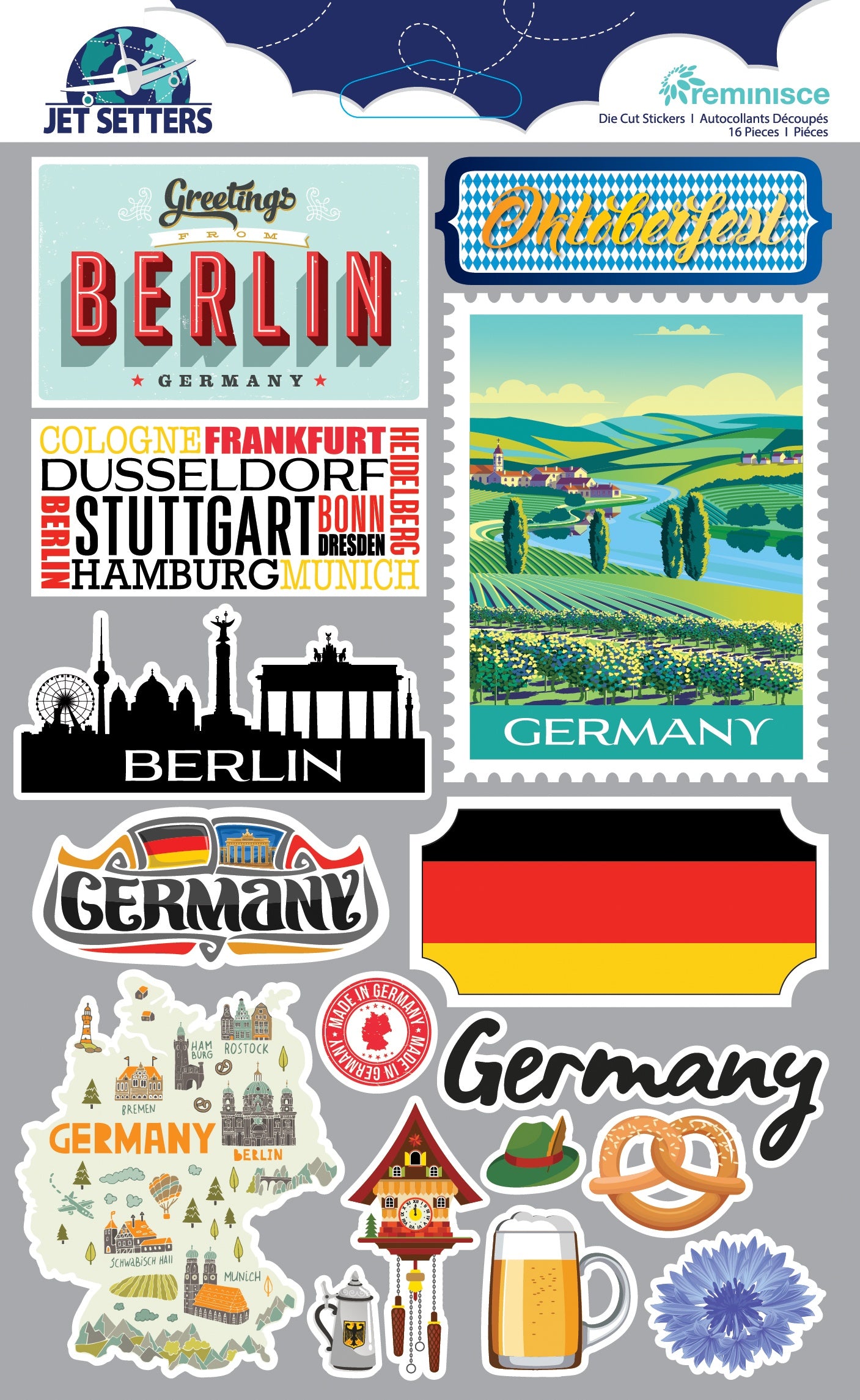 Jetsetters World Collection Berlin, Germany 4.5 x 7 Scrapbook Embellishment by Reminisce