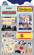 Jetsetters World Collection Barcelona, Spain 4.5 x 7 Scrapbook Embellishment by Reminisce