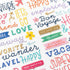 Thickers Collection 6 x 12 Adventurous Travel Vacation Phrases Scrapbook Stickers by American Crafts - 2 Sheets