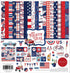 Fourth of July Collection 12 x 12 Scrapbook Paper & Sticker Pack by Carta Bella
