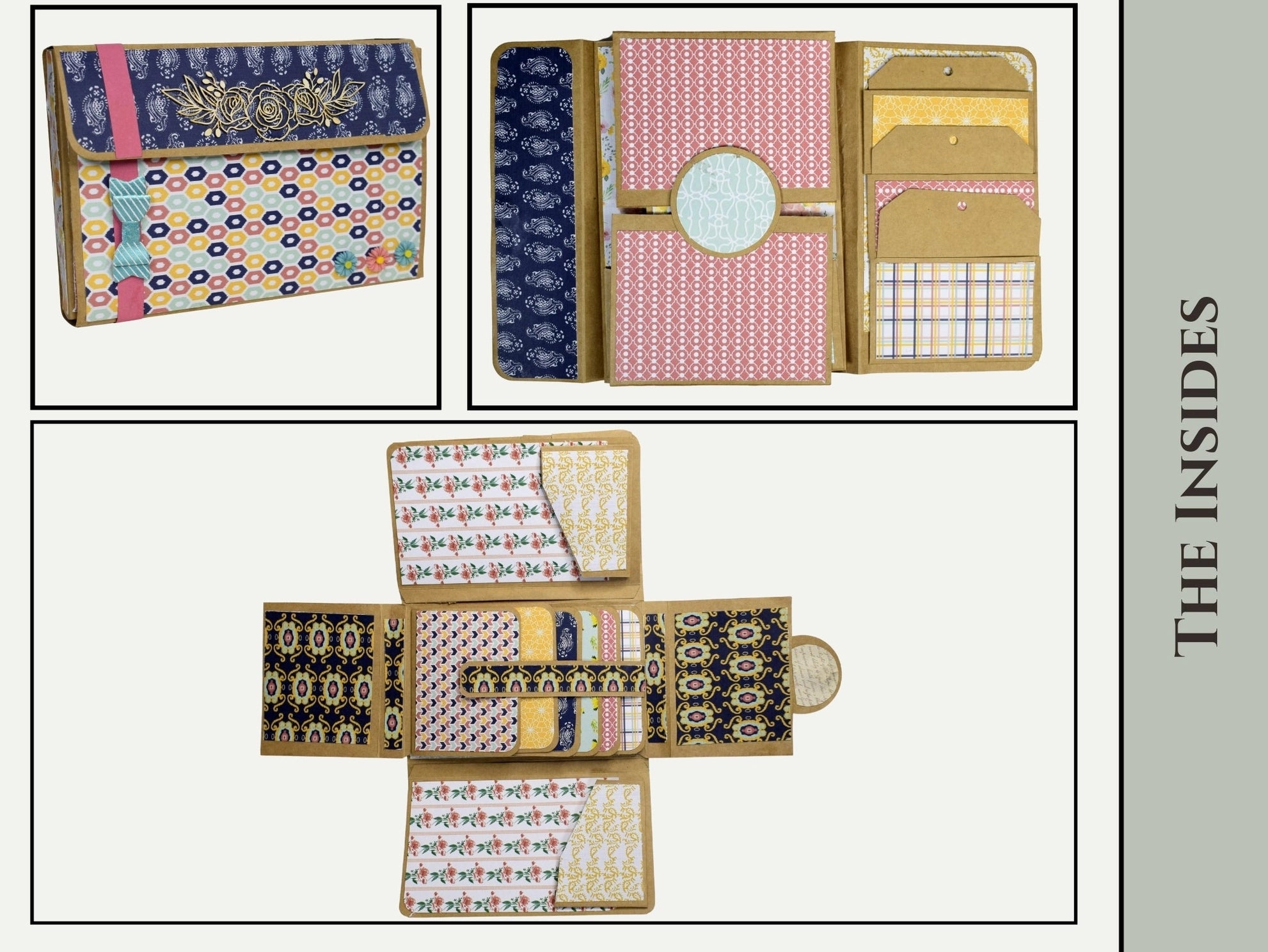 Easy Albums Collection Tri-Fold Folio Wallet Scrapbook Kit by CrafTreat - Set of 2 Albums
