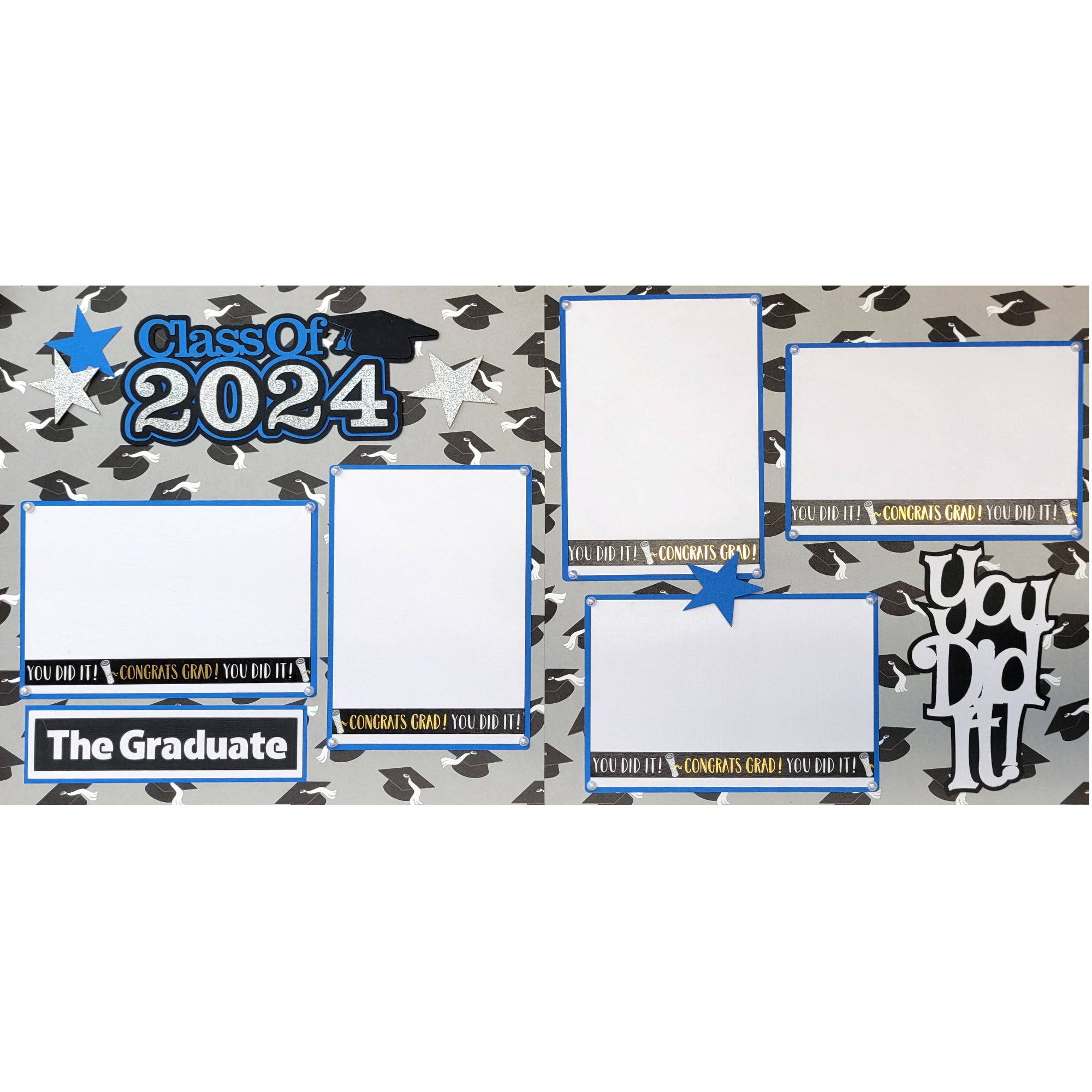 Graduation Collection Class of 2024 Customized, Premade Scrapbook Pages by SSC Designs