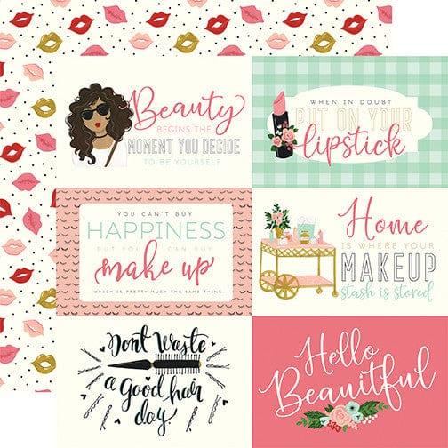 Salon Collection 12 x 12 Double-Sided Scrapbook Paper Kit & Sticker Sheet by Echo Park Paper - 13 Pieces - Scrapbook Supply Companies