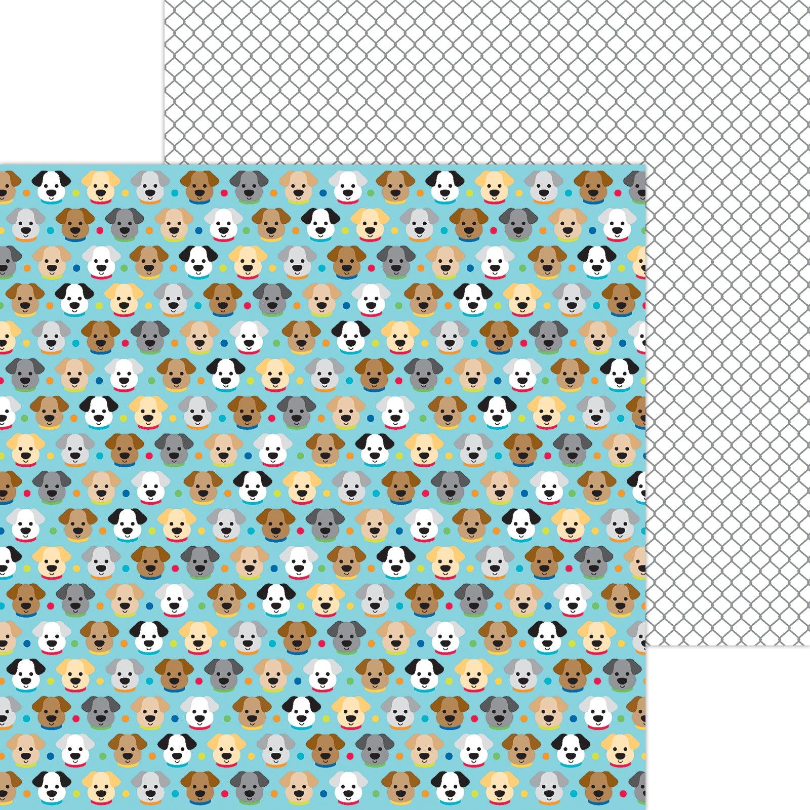 Doggone Cute Collection Here Boy! 12 x 12 Double-Sided Scrapbook Paper by Doodlebug Design