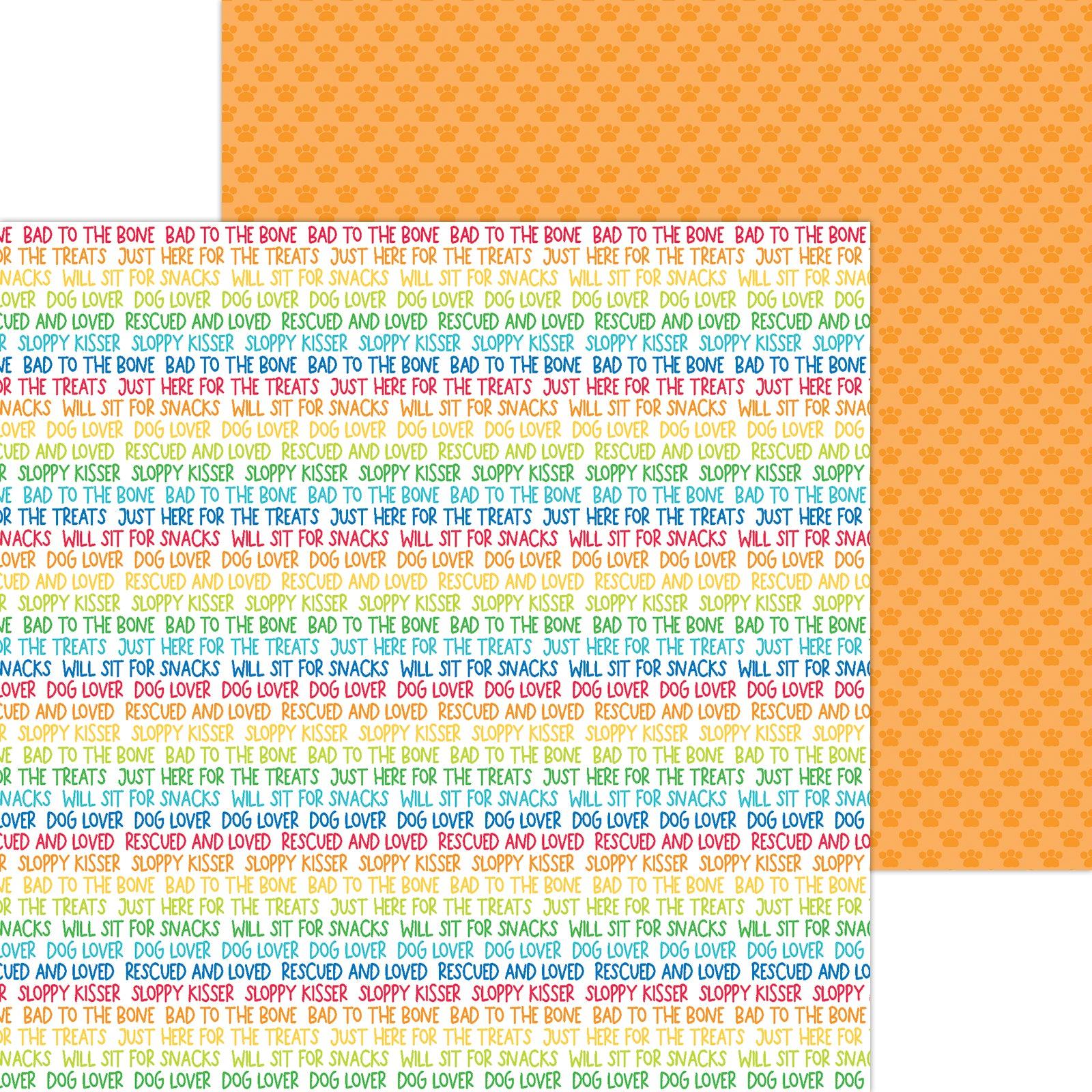 Doggone Cute Collection Speak! 12 x 12 Double-Sided Scrapbook Paper by Doodlebug Design - Scrapbook Supply Companies