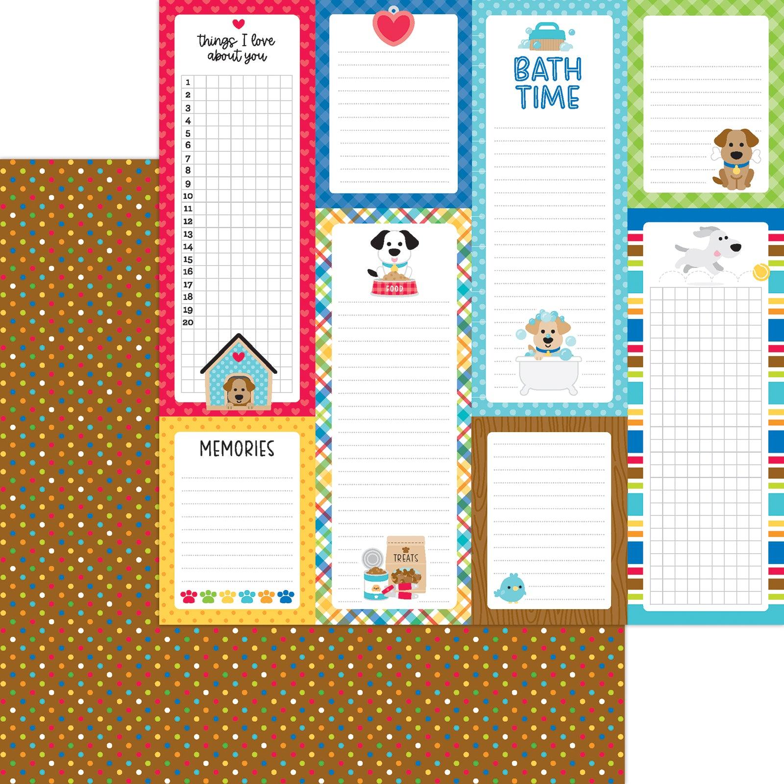 Doggone Cute Collection See Spot Run 12 x 12 Double-Sided Scrapbook Paper by Doodlebug Design