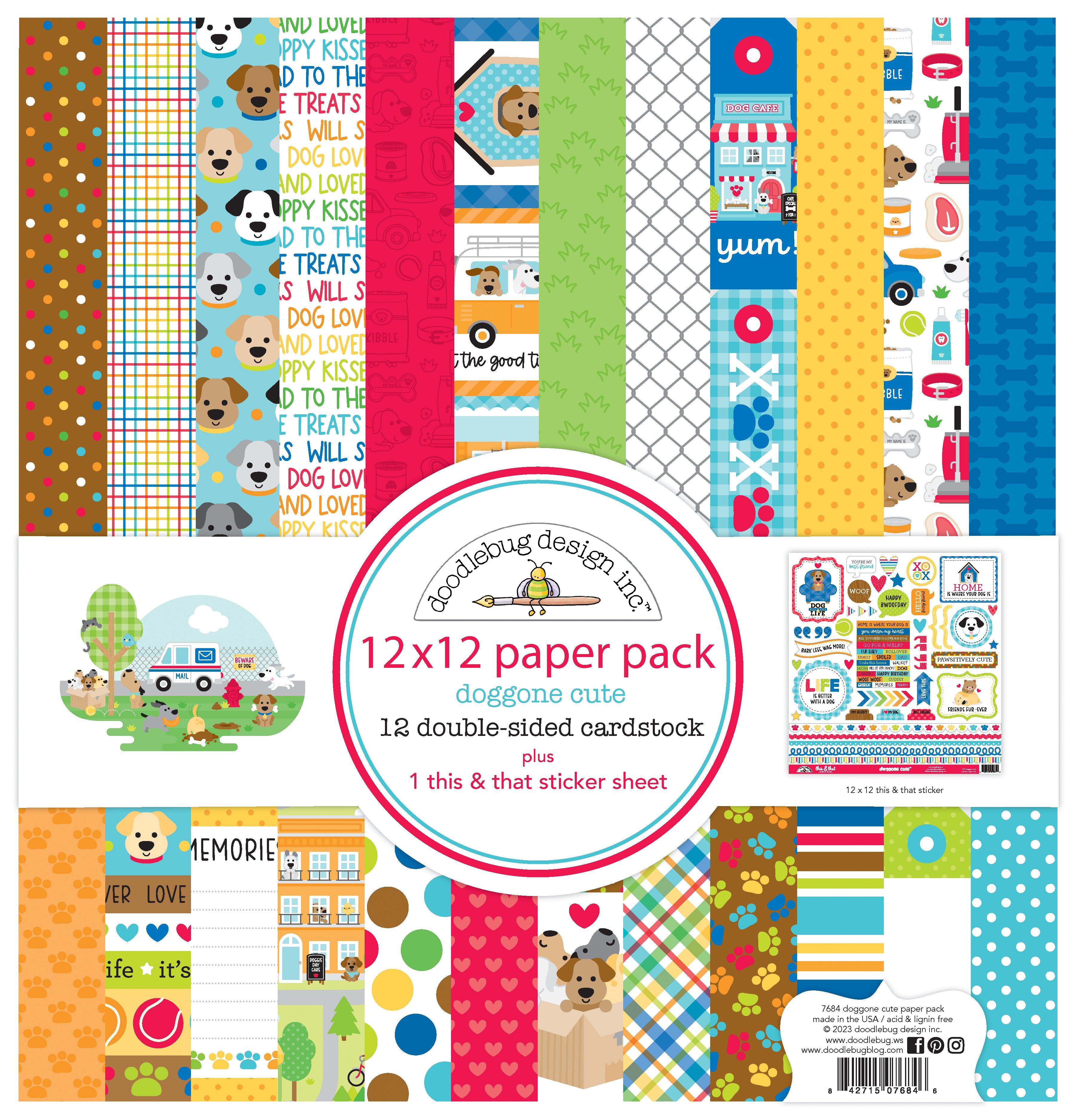 Doggone Cute Collection 12 x 12 Scrapbook Collection Kit by Doodlebug Design