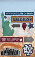 New York Collection Sticky Pix Cardstock 4 x 10 Silver-Foiled Sticker Multi-Pack Scrapbook Embellishments by Paper House Productions