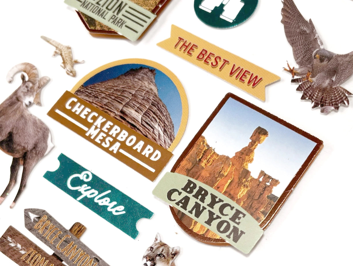 National Parks Collection 4x7 3D Foil Scrapbook Embellishment by Paper House Productions