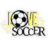 Love Soccer Custom Color Title 6.5 x 4.5 Fully-Assembled Laser Cut Scrapbook Embellishment by SSC Laser Designs