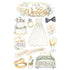 Wedding Day Collection Our Wedding 5 x 7 3D Glittered & Foiled Scrapbook Embellishment by Paper House Productions