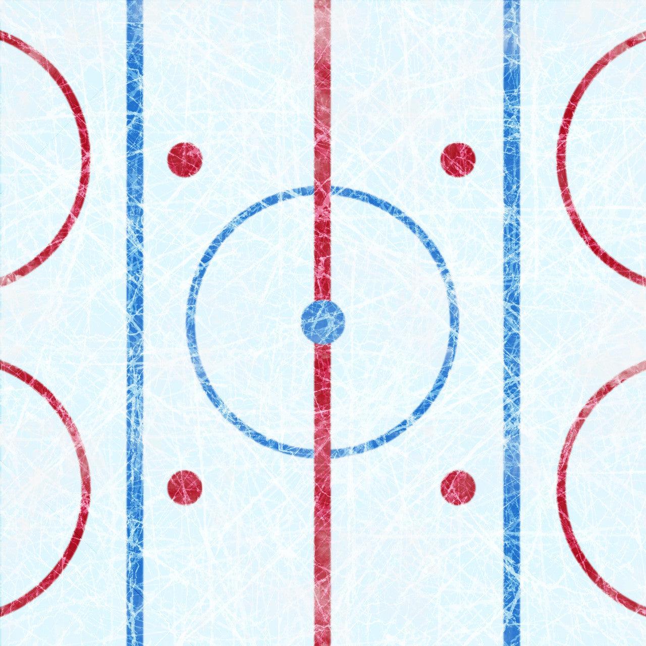 Drop The Puck Collection Center Ice 12 x 12 Double-Sided Scrapbook Paper by SSC Designs - Scrapbook Supply Companies