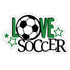 Love Soccer Custom Color Title 6.5 x 4.5 Fully-Assembled Laser Cut Scrapbook Embellishment by SSC Laser Designs